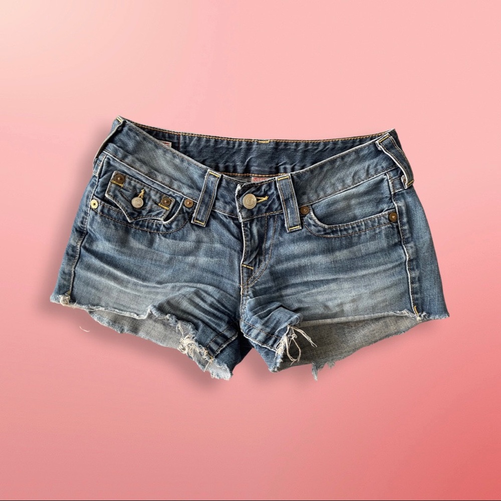 Keira true religion cut off Jean shorts